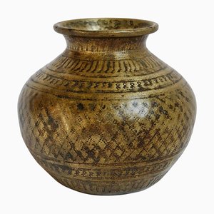 Vase Rituel Népal Vintage en Bronze