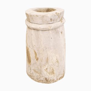 Sun Bleached Wood Butter Pot