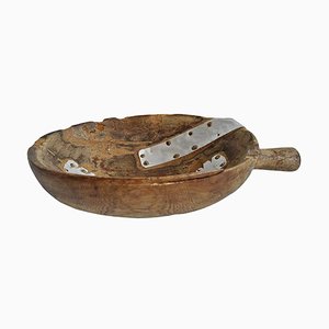 Vintage Hutu Burundi Wood Scoop Bowl