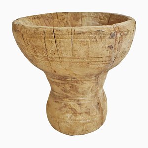 Vintage Wood India Mortar Cup