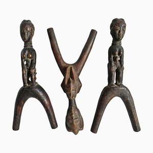 Antique Wood Slingshots, Early 19th Century, Set of 3