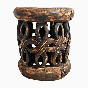 Vintage Bamileke Burn Hocker Tisch