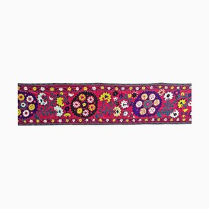 Vintage Colorful Suzani Runner Textile