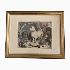 Alfred Harral after Landseer, Dog, 1800s, Artwork on Paper, Framed