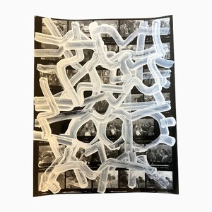 Wayne Cunningham, Abstrakte Komposition, Malerei auf Proof Sheet, 2000er