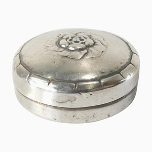 Mid-Century Danish Sterling Silver Pill Box by Georg Jensen