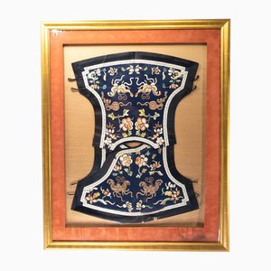 Chinese Silk Embroidered Vest in Frame