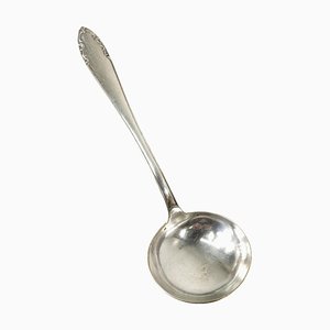 20th Century French Silverplated Serving Ladle Spoon by Guillamot