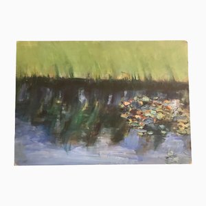 Waterlilies, 1980s, Painting