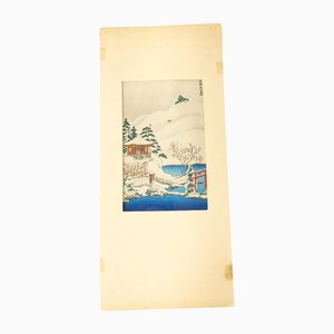 Dainichido, escena japonesa Ukiyo-E, principios del siglo XX, grabado en madera