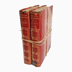 Lot de Livres Rouges Vintage