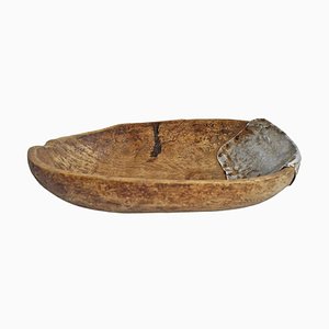 Vintage Hutu Burundi Wood Scoop Bowl