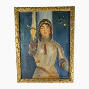 Joan of Arc, Early 20th Century, Oil Painting