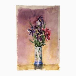 Double Sided Still Life, 1970s, Watercolor on Paper
