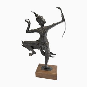 Große südostasiatische Thai-Bronze des tanzenden Rama