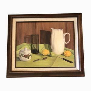 Tabletop Still Life, 1960s, Painting on Canvas, Framed