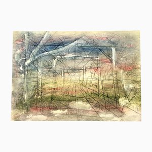 Peter Duncan, Abstrakte Komposition, Encaustic Painting on Paper