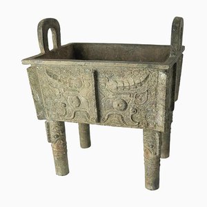 Vaso in bronzo rituale arcaico hinese