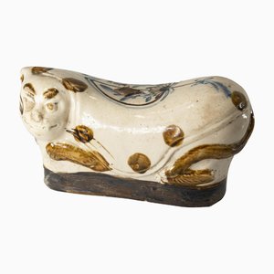 Chinese Song Style Chinoiserie Cat in Ceramic