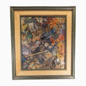 Artist's Mess, 20th Century, Oil Painting, Framed