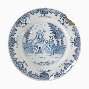Dutch Blue and White Delft Faience Plate