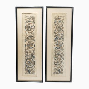 Chinese Silk Embroidered Robe Sleeves, Set of 2