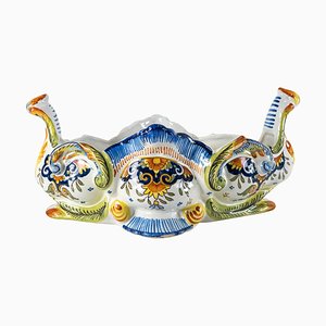 French Faience Centerpiece Bowl by Henri Delcourt
