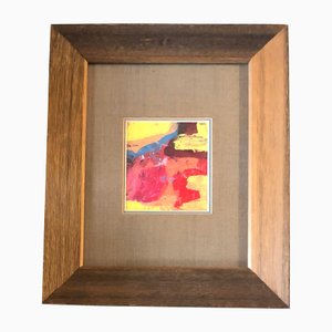 Abstract Composition, 1970s, Paint on Paper, Framed