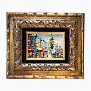 Small Paris Street Scene, 1960s, Painting, Framed