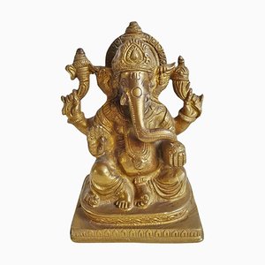 Vintage Brass Small Ganesha Figure