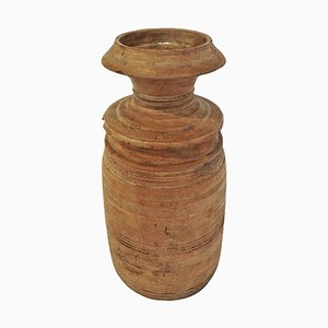 Vaso in legno rustico India vintage