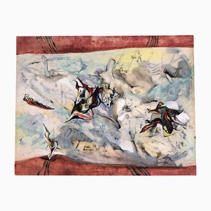 Ralph Nelson, Composición abstracta, siglo XX, Pintura sobre cartón