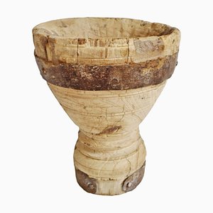 Vintage Wood India Mortar Cup
