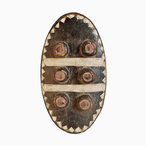 Maschera ovale in legno Grebo vintage