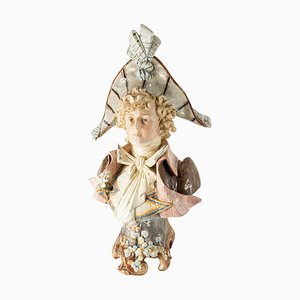 Continental European Austrian or German Majolica Figurative Bust