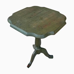 American Colonial Flip Top Painted Walnut Side Table, 1950s