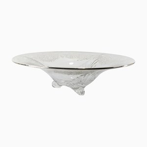 Bol Mid-Century Rockwell en Argent Massif en Verre Overlay