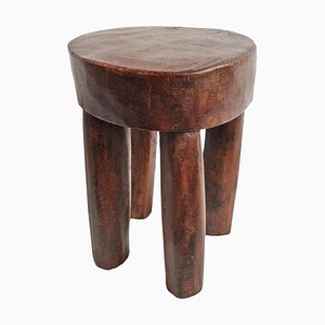 Westafrikanischer Vintage Holzhocker