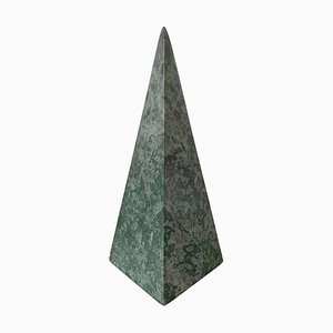 Neoclassical Marble Green and Gray Obelisk