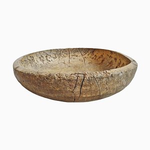 Large Vintage Rustic Wood Bowl