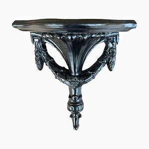 Regency Black Wall Sconce Shelf