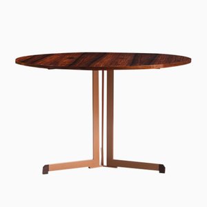 Vintage Italian Rosewood and Anodized Aluminium Dining Table