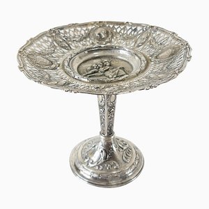 Tazza ou Compote Ajourée en Argent, Allemagne ou Continentale, 19ème Siècle