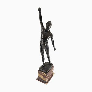 Figura olímpica Art Déco de bronce de Otto Schmidt Hofer