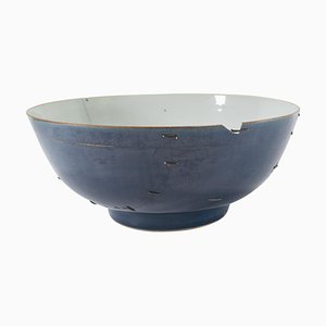 Antique Chinese Ming Dynasty Blue Glazed Bowl