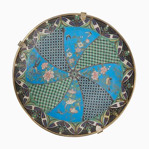 Antique Japanese Cloisonne Enamel Wall Plate