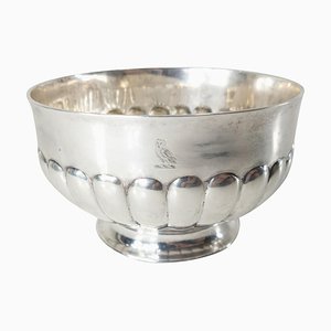 Antique Spanish Silver Gadrooned Bowl