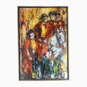 Jugadores de polo, siglo XX, pintura