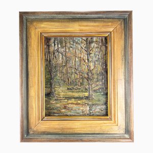 Campbell, Wooded Landscape, 1964, Oil Painting, Framed