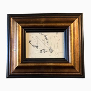 Robert Cooke, Abstract Composition, Ink Drawing, 1980s, Framed